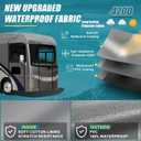 420D RV Caravan Roof Cover, Heavy Oxford Foldable Roof Protection Tarpaulin for Motorhome Against Dust, Moisture and UV Radiation, with Windproof Side-Straps and Buckles (334X122inch) (28x10ft)