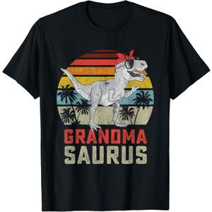 Grandmasaurus T Rex Dinosaur Grandma Saurus Family Matching T-Shirt Size L