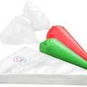 Keenpioneer 14-Inch Disposable Decorating & Pastry Bags, Tipless Icing Piping Bag for Cake, Cream Frosting and Cookie Decoration, Pack of 100 (Clear)