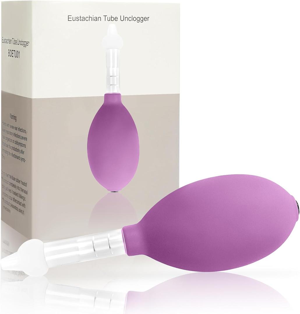 Eustachian Tube Unclogger, Purple Medical Device, Professional Ear Pressure Relief Tool