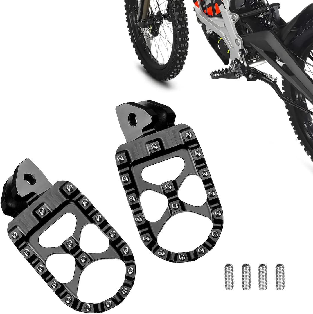 KEMIMOTO Motorcycle Foot Peg Foot Rest Compatible with Surron Light Bee X/S Footpegs x260 and x160 Talaria Sting MX3 MX4 Talaria XXX Electric Dirt Bike Black