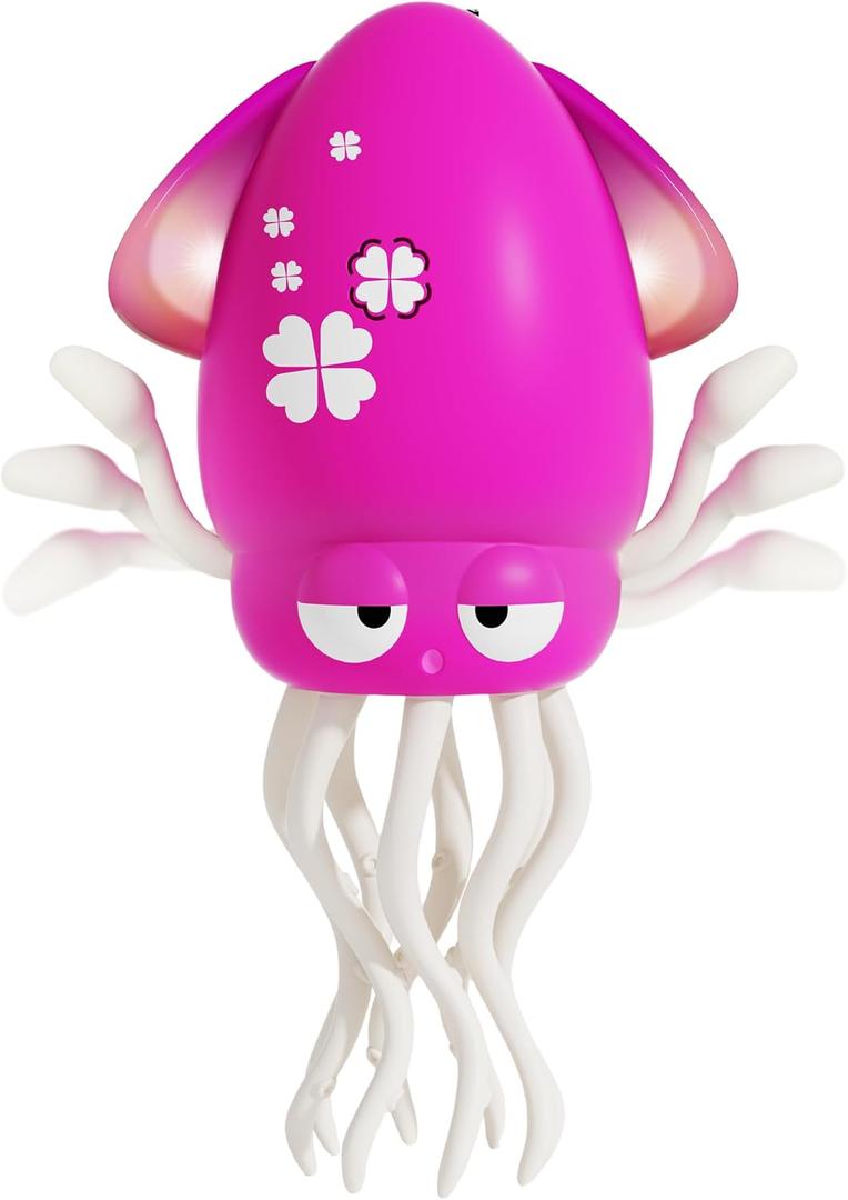 Electric Dancing Octopus Light Music Suitable for 12-18 Months Old Baby Toys, Kid Crawling Squid Toys Suitable for Toddler Tummy time, Christmas for 1 2 3 4 5 6 Year Old Girl (Purple)