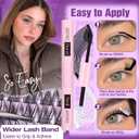 Natural Lash Clusters Kit Wispy Eyelash Clusters CC-Curly Cluster Eyelash Extensions 132 pcs Individual Lash Extensions DIY Lash Extension Kit with Lash Bond and Seal and Remover Lash Kit by Mavphnee
