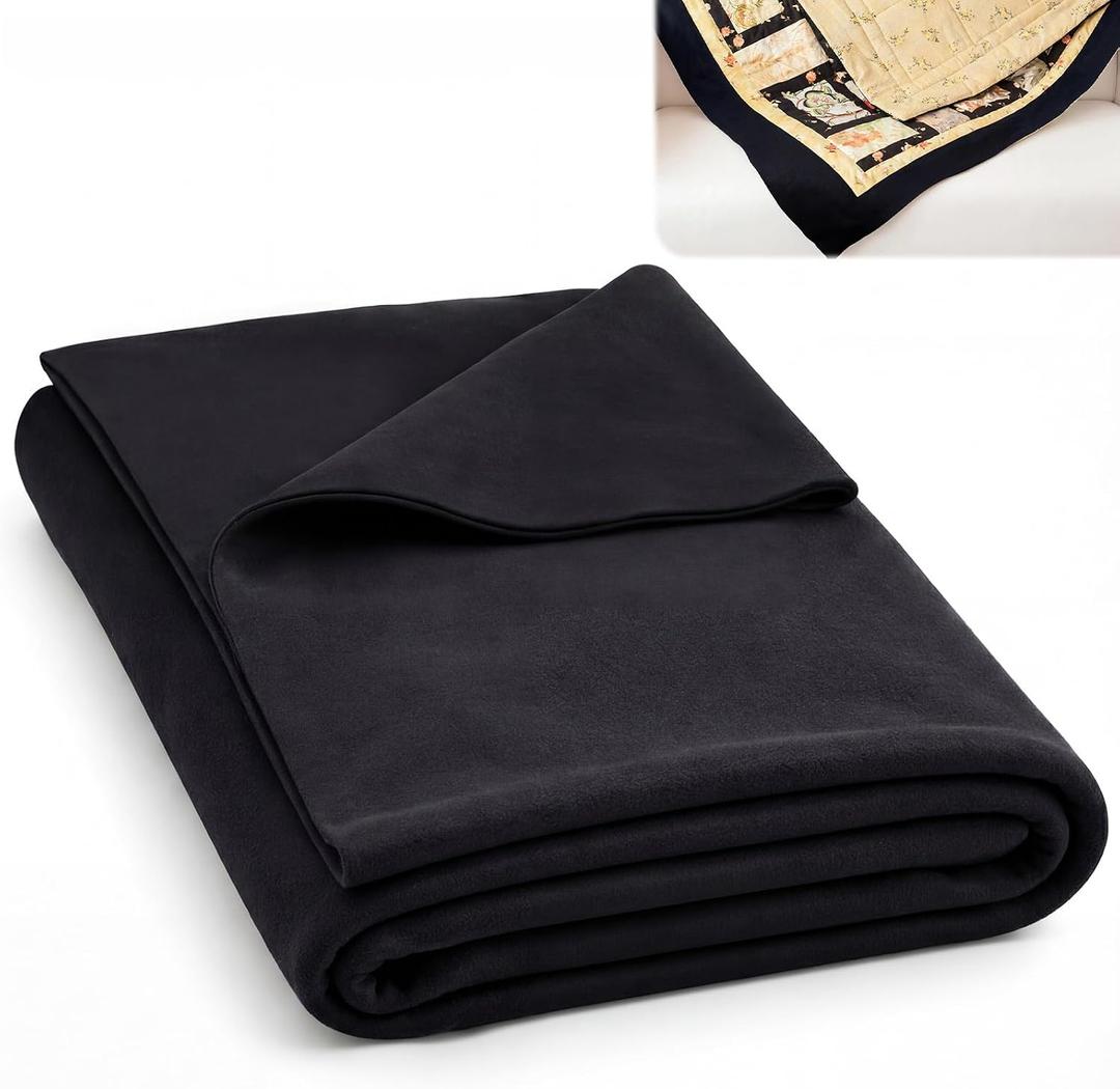 Peryiter 90" x 108" Black Batting 80/20 Cotton Blend Natural Cotton Quilt Batting for Quilts Arts and Crafts