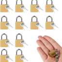 12 Pcs Suitcase Locks with Keys, Lockers Locks with Different Keys for Toolbox, Mini Keyed Padlocks for Suitcase, Small Keyed Padlocks with KeysBackpack, Boxes, Travel Bags, Locker