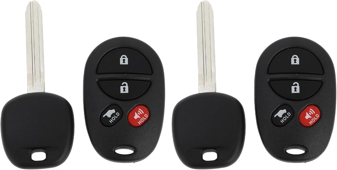 X AUTOHAUX 2 Set 315MHz GQ43VT20T Keyless Entry Remote Ignition Transponder Key Fob for Toyota Sienna 2004-2010 for Toyota Solara 2004-2008 67 Chip 2 Set