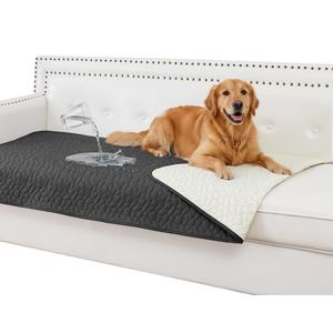 Tuffeel Waterproof Couch Cover for Dogs Washable, Anti-Slip Back Dog Bed Blanket Pet Chair Sofa Furniture Protector(52x82 Inches, Black)