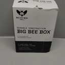 Bee House - Weather-Resistant Natural Wood Mason Bee Box for Power Pollinators - Simple Installation for Gardens - Pollinator House