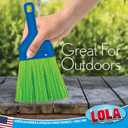2 x LOLA Heavy Duty Whisk Broom, Hand Brush, 2 Pack Durable Bristles, Whisks Away Dirt & Debris, Compact, Hang Hole for Easy Storage, Indoor/Outdoor