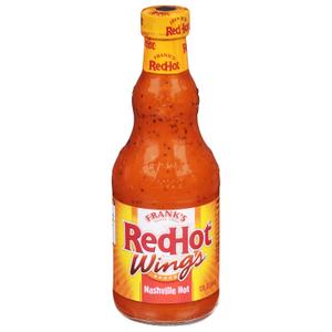 Frank's RedHot Nashville Hot Wings Sauce, 12 fl oz (Pack of 5)