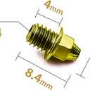 ONIPAX Bike Pedal Bolts Screw M4 x 7mm 40 pcs/Bag with 1 Wrench Silver