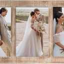 YESKAY 4x6 Collage Picture Frames, 3 Picture Frame 4x6, Rustic Brown Wood Frame with Tempered Glass, 3 Opening 4 by 6 Photo Frame Wall Decor or Tabletop, 1 Pack