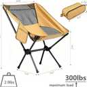 Wind Tour Portable Camping Chair Backpacking Chair The 4th Generation Folding Chair Compact Foldable Chairs for Hiking Mountaineering, BeachMesh Khaki