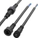 5 Pairs 2 Pin Electrical Connector, IP67 Male Female Plug Waterproof Connector with 20cm Extension Cable, for Car, Boat, Truck, Indoor/Outdoor LED Strip Lights