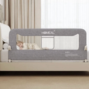 HOMEAL Bed Rail for Toddlers, 59in Swing Down Baby Bed Rail Guard, Toddler Bed Rails for King Size Beds, Twin, Full, Queen, Bed Guard Rail for Toddlers, Grey