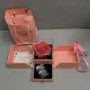 Preserved Rose Box with Necklace, Artificial Rose Flower Gifts for mon Romantic Gifts for Woman Wife Girlfriend mom Birthday, Anniversary, Mother's Day, Christmas