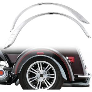 Chrome Rear Fender Flares Skirts Trim Accents for Harley Touring Street Glide Trike FLHXXX 2010-2011 Tri Glide Ultra Classic FLHTCUTG 2009-2022