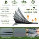 Mofeez Travel Trailer RV Cover, Extra-Thick Upgraded 7 Layers for Camper Cover 20'-22' Windproof Waterproof Rip-Stop Camper Cover with Adhesive Repair Patches, 2Pcs Extra Straps & 4 Tire Covers
