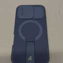 SURITCH for iPhone 16 Pro Case with Slide Camera Cover and Adjustable Kickstand, Compatible with MagSafe, Shockproof Bumper Case Slim Protective Cover for iPhone 16 Pro 6.3 Inch,Blue