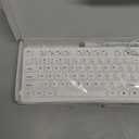 MCSaite Wired White USB 104 Keys Computer Keyboard with Stands,Waterproof - US Layout Compatible for Windows, PC, Laptop