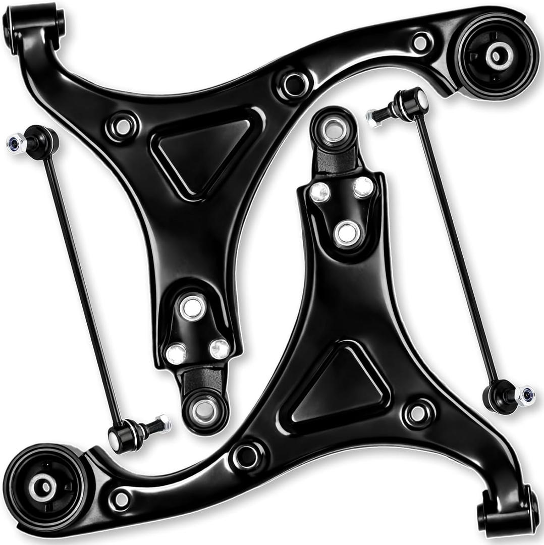 4pc Front Lower Driver & Passenger Side Control Arm Ball Joint Sway Bar End Link Compatible with Fit for Hyundai Sonata 2011 2012 2013 2014#OE K622360 K622361 K750436 K750437