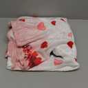 Horaldaily Valentine Flannel Blanket Throw, Valentine Love Hearts Tree Soft Fuzzy Plush Cozy Fleece Blankets for Couch Sofa Bed Lounging, Ideal Gifts for Kids Adults Wife Self, 50x60 (Pink)