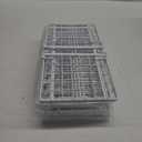 Freezer Organizer Bins, 4 Pack Stackable Deep Chest Freezer Organizer Bins, Foldable Baskets with Handles, White Storage Container Baskets for 5/ 7 Cu.FT Sort Frezen Meats