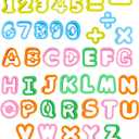 41PCS Alphabet Playdough Cutter Set with Numbers Cutters, Mathematical Symbols, Colorful Alphabet Cookie Cutters, Durable Fondant Letter Cutter for Learning Letters, Number, Counting, and Crafting