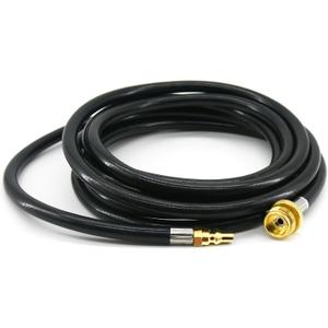 12 Feet Quick-Connect Propane Hose - 1/4" Female Quick Disconnect Feature - Versatile 1 LB Portable Device Converter, Ideal for RV to Gas Grill Connections