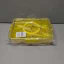 Patent Divided Serving Tray with Lid & Handle - Snackle Box Organizer for Charcuterie, Veggies, Fruits, Candy - Portable Food Storage for Travel, Beach, Picnics1 pcs, Yellow