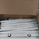 Laiensia Double Rods Garment Rack with Wheels, Clothing Rack for Hanging Clothes,4 Hooks, Multi-functional Bedroom Clothes Rack, White