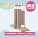 Zakkart 2-Pack Cat Scratching Board, 25.6'' Tall Cardboard L Shape Vertical Cat Scratchers for Indoor Cats, Cat Scratching Post for Wall and Couch, Large