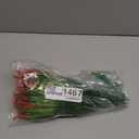 alyptus Artificial Flowers Outdoor 12 Bundles Fake Plants Outside Red Flower Grass Faux Greenery Spring Summer Wildflower Decoration for Outdoors Yard Front Porch Planter Decor (Red Flowers)