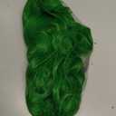 Topcosplay Women or Girls Patrick Wigs Green Long Big Wavy Halloween Cosplay Costume Wig Harajuku Lolita Style