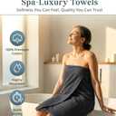 Casa Platino 100% Cotton Bath Towel Pack of 8 - Soft, Quick Dry & Highly Absorbent - 2 Bath, 4 Washcloths, 2 Hand Towels for Bathroom - Durable, Premium Quality & Ideal Gift for Him - Midnight Black