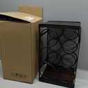 Rustic Wood Countertop Wine Rack 6 Bottles No Need Assembly Brown