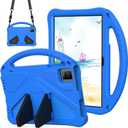 for Revvl Tab 2 Case 2025, Kids EVA Cover with Strap Handle Stand, for Tmobile Revvl Tab 2 Case 10.1'', Blue