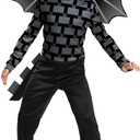 Disguise Minecraft Ender Dragon Costume for Kids, Video Game Inspired Character Outfit, Classic Child Size (4-6),Black
