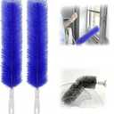 Bendable Microfiber Head, 2026 Upgraded Fan Cleaner Brush Reusable Dust Remover Washable ldeal for Electric Fans Air Conditioning, Home Car Vents, Curtain (Blue 2 Pcs)