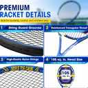 AboveGenius Adult Tennis Racket Set, 2 Pre-Strung 27-Inch Tennis Racquets with One-Piece Frame, 105 sq. in. Oversized Head, Shock-Reducing Feel, Non-Slip Grips, 3 Balls & Carry Bag