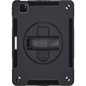 SaharaCase Protection Case for Apple iPad Air 10.9" (4th Generation 2020 and 5th Generation 2022) [Shockproof Bumper] Rugged Antislip Grip Slim Kickstand Hand Strap - Black