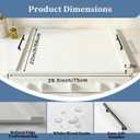 White Stove Top Cover for Gas & Electric Range | 30"x22" Farmhouse Noodle Board with Handles | RV Kitchen Workspace Saver
