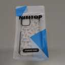 NITITOP Compatible with iPhone 12/12 Pro Magnetic Case [Compatible with Magsafe] Cute Clear for Women Girls Flower Floral Ultra Slim with Bumper Soft TPU Anti-Yellow Cover - Clear Black