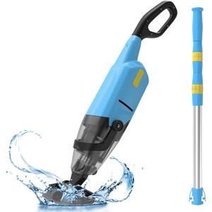 EFURDEN Pool Vacuum for Above Ground Pool, Cordless Handheld Rechargeable Pool Cleaner with Running Time Up to 90 Minutes for Sand and Debris, Ideal for In-Ground Pools, Spas, and Hot Tubs (Blue)