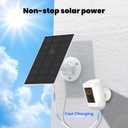 Solar Panel for Ring Camera, Solar Charger Compatible with Ring Spotlight Cam Plus/Pro & Stick Up Cam Battery, Solar Panels with 360 Adjustable Bracket, IP65 Waterproof (1 Pack)