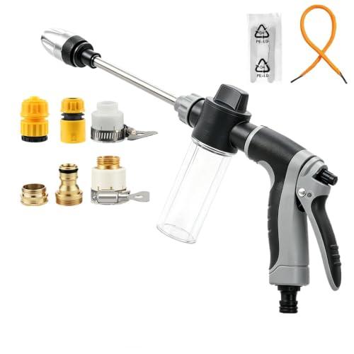 Hose Hawk pro Pressure Washer, Handheld Power Washer with 360° Rotating for Three Spray Modes, Blast Away Dirt Instantly Stainless Steel Universal Hose Fit, Tool Free Install for Patio Car