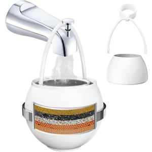 Beati Faucet Bath Filter for Tub - Kinder Water Filter for Bathtub, Hard Water Softener to Remove Lead,Chlorine and Fluoride, Improve Skin, Hair and Nails Condition, White