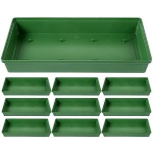 EXCEART 9Pcs Green Plastic Floral Foam Trays for Flower Arrangements Reusable Flower Mud Fixing Plates for Weddings, Parties and Home Decor, 10.23 X 4.72 X 1.57 Inch