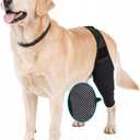 Dog Rear Leg Sleeve to Prevent Licking - Reusable Dog Surgery Recovery Suit with Adjustable Velcro, Breathable Comfortable Recovery Sleeve for Hot Spots & Wounds, Cone Alternative (XL Size)