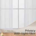 Extra Long Sheer Curtains, Grommet High Ceiling Light Flitering Long Two Story Sheer Curtains for Living Room and Two Story Room.(White, 1 Panel, 52"X132")